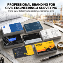 Civil Engineering & Surveying Business Cards