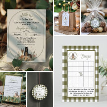 Forest Green Woodland Baby Shower Collection
