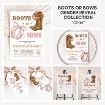Boots or Bows Gender Reveal Collection