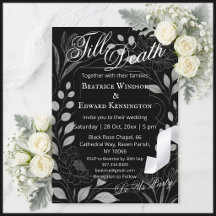 Monochrome Minimal Gothic Till Death Do Us Party 