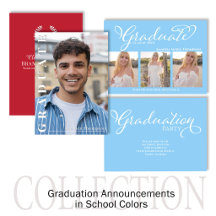 Graduation Announcements in School Colors