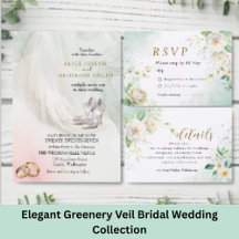 Elegant Greenery Veil Bridal Wedding