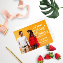 Free Drinks! And A Wedding Save The Date