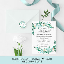 Peach & Mint Fresh Greenery Floral Wreath