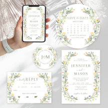 Colorful meadow wild flower rustic wedding