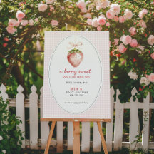 Berry Sweet Strawberry Gingham Baby Shower 