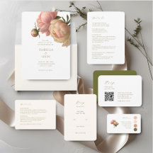 Contemporary Olive & Peony Rose Wedding