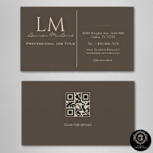 Elegant Taupe Business Card Collection
