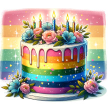 Rainbow Cake Birthday Party