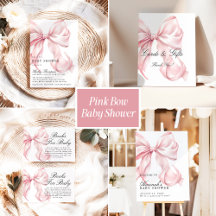 Pink Bow Baby Shower Coquette Bow Baby Shower