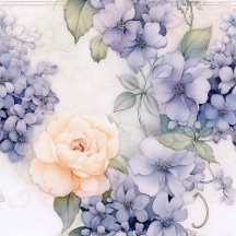 Elegance in Bloom Pastel Purple Hydrangea and Rose