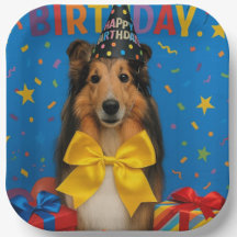 Sheltie themed party supplies and gifts