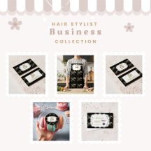 Glam Black Gold Hair Stylist Business