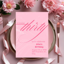 Elegant & Fun Adult Birthday Invitations