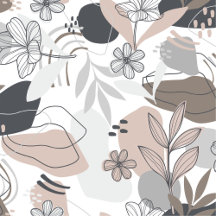 Retro Beige Floral Collection
