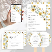Rustic Sunflower Blooms Bridal Shower & Wedding