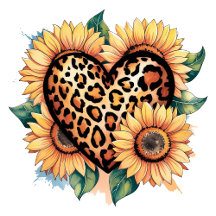 Leopard Heart Floral