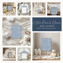 Little Piece of Heaven Baby Shower Blue Collection