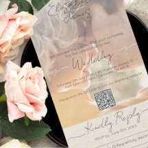 Simple and Modern All in One Wedding Invitations