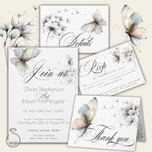Elegant Butterfly and Dandelion Puff Wedding 