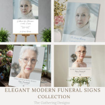 Elegant Modern Funeral Signs Collection