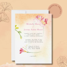 Tropical Hot Pink Watercolor Floral