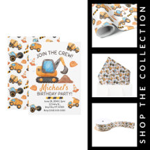 Construction Truck Birthday Party Supplies