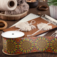 Tribal Ribbons for Gift Wrapping Scrapbook Crafts