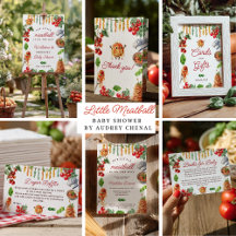 Little Meatball Italian Pasta Baby Shower