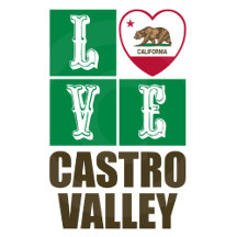 Love Castro Valley California State Flag Heart