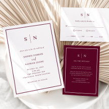 Minimal and Chic | Burgundy Wedding