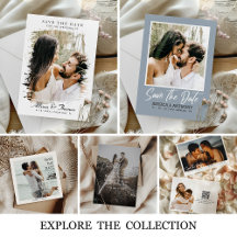 Modern Personalized Photo Save the Date Card