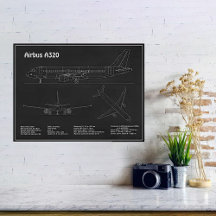Art Prints - Airplanes Blueprints