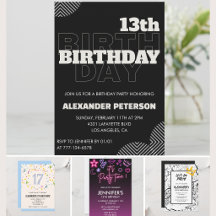 Tween & Teen Birthday Invitations