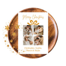 Merry Christmas Greeting Gold Holiday