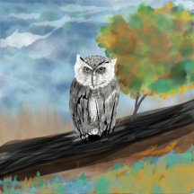 Seasonal Owl Print