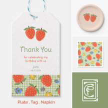 Cute Strawberry Gingham Party | Summer Birthday