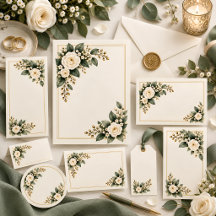 Elegant Sage Green & Ivory Wedding Collection