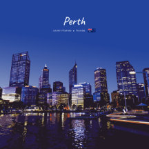 Perth, Australia - City Skyline Night