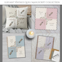 Elegant Vintage Quill Manuscript Collection