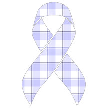 Stomach Cancer Awareness Plaid, Periwinkle Ribbon