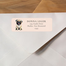 Different dog breeds Return Address Labels
