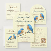 Lovebirds Romantic Bluebirds Chic Rustic Wedding