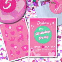 Pink Doll Birthday, Girls Birthday Party