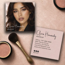 Blush Pink Script Photo Logo Makeup Business Suite