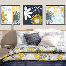 Modern Wall Art Sets Floral Prints Framed Art 