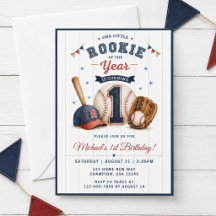 Little Rookie 1st Birthday Baseball Collection
