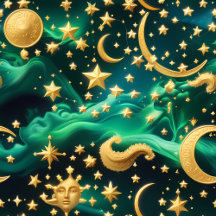 Wallpaper – Luxury Celestial Moon Wall Art