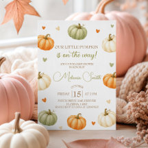 Pastel Pumpkin Little One Baby Shower Collection
