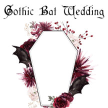 Gothic Bat with Flowers Wedding Suite